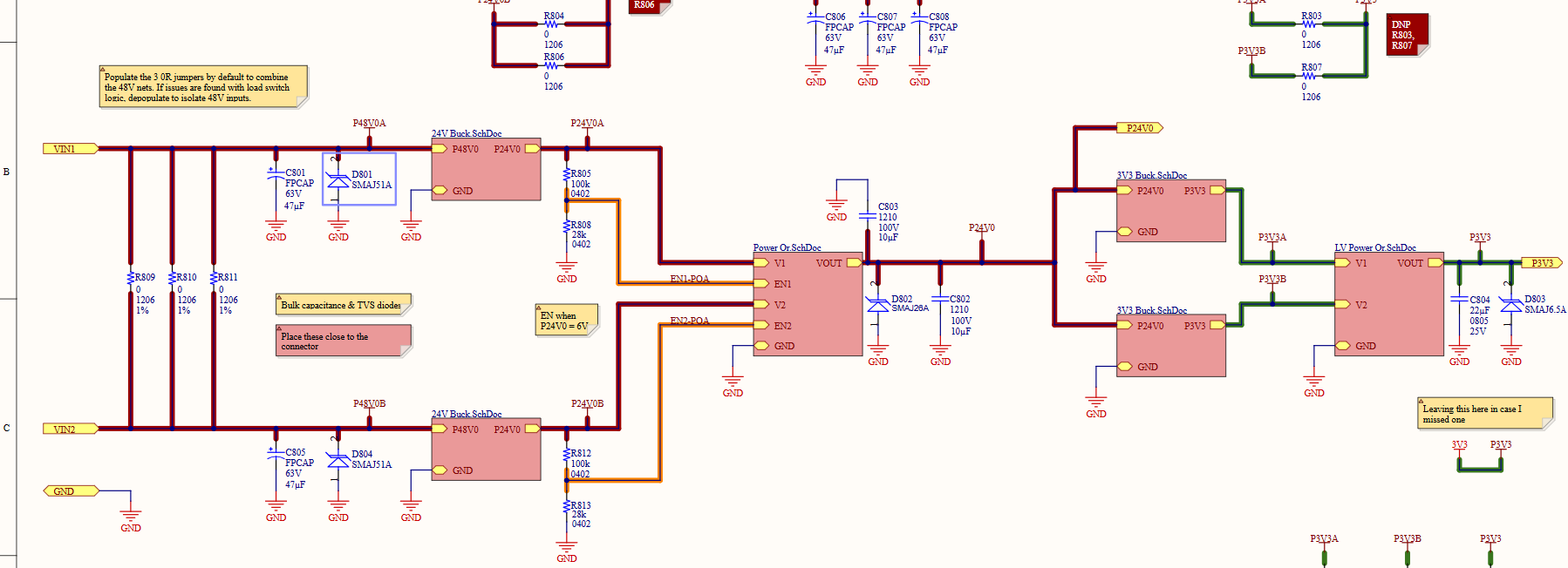 Recovery dual power tree schematic