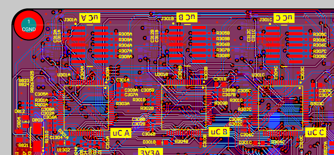 Recovery STM32 domain PCB layout